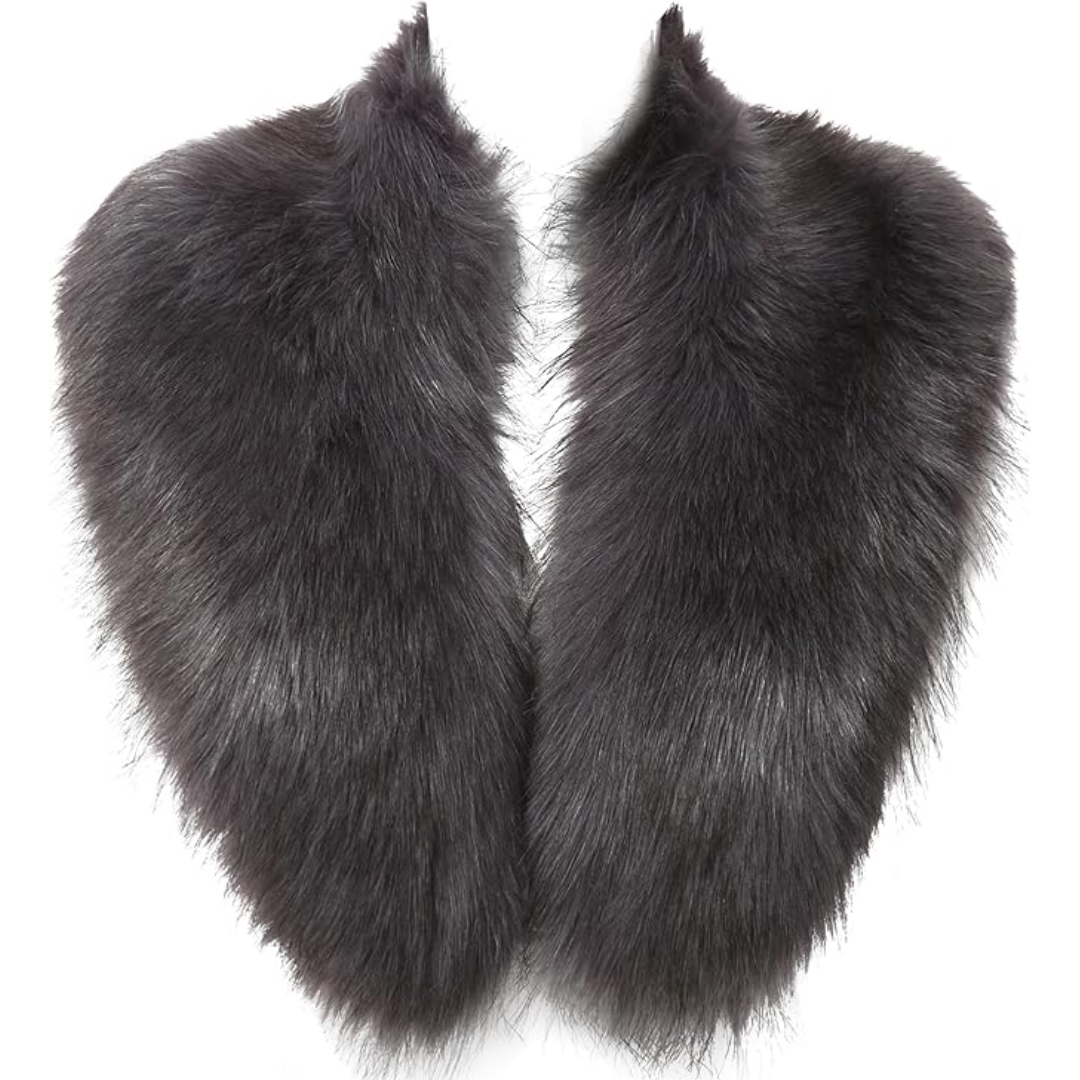 Plush faux fur neck warmer in Daisy style. Soft, warm, and luxurious women's cold weather scarf.