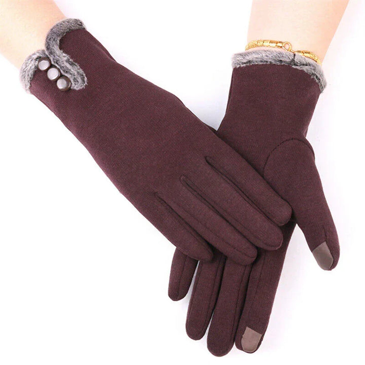 Elegant women's luxury winter gloves, cashmere blend, touchscreen function, ultimate warmth.