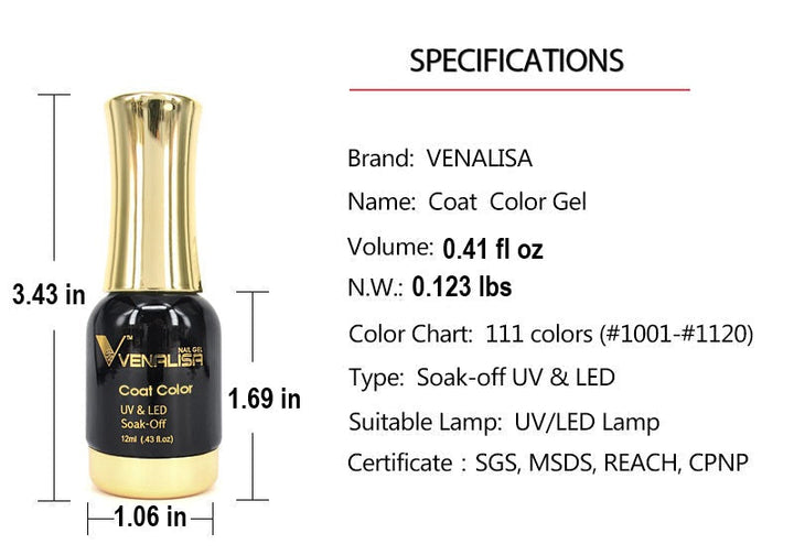 Professional quality 12ml UV LED gel polish for women's elegant, durable manicures.