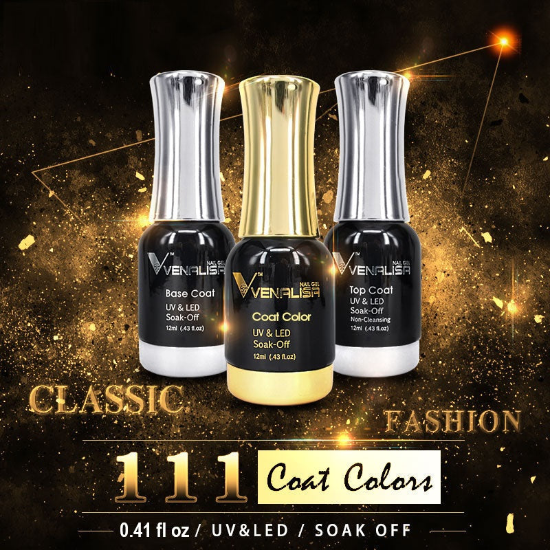 At-home manicure kit with women's 12ml UV LED gel polish for glossy, durable results.