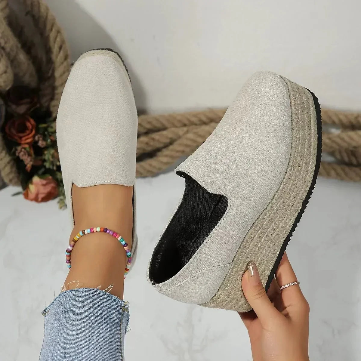 Light & comfortable Maribel Rise women's platform slip-ons, perfect casual summer fashion shoes.