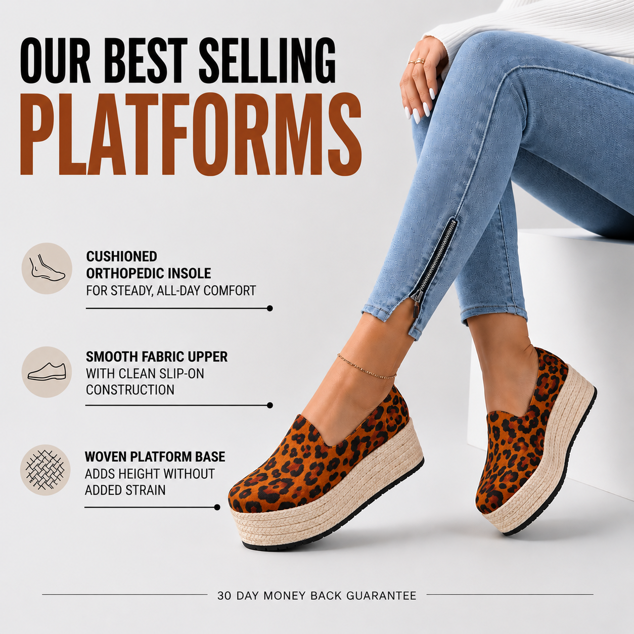 Comfortable Maribel Rise women's platform slip-ons, ideal casual, orthopedic & stylish everyday shoes.