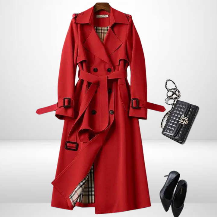 Everyday women's mid-length padded jacket, perfect casual outerwear. Stylish, warm trench coat.