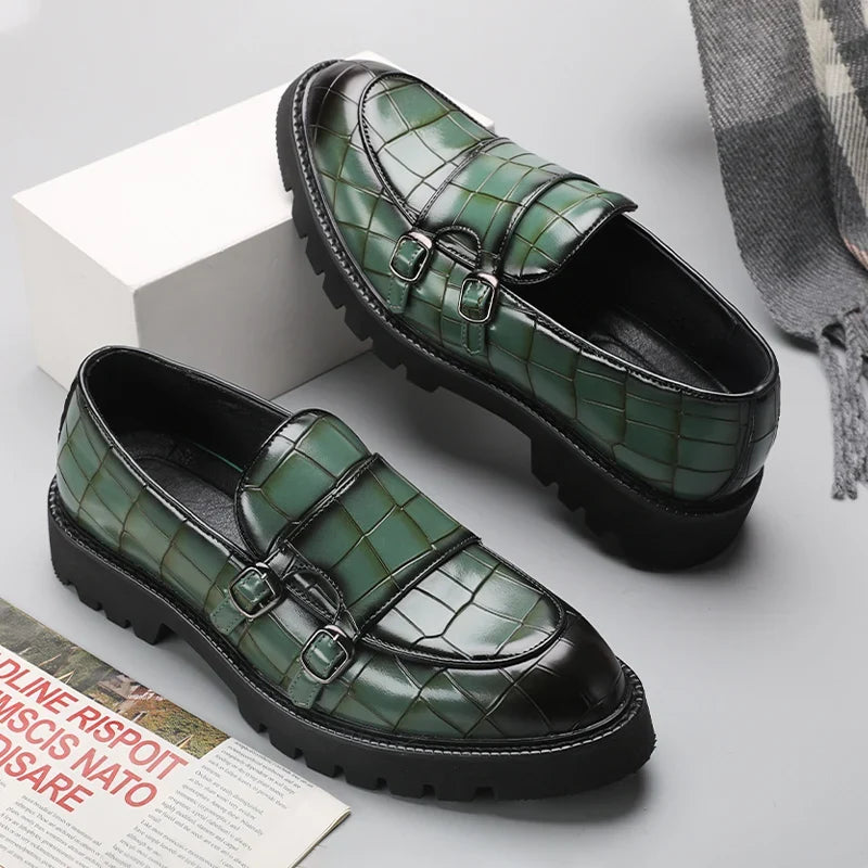 Side view of women's Milano platform loafers, highlighting the comfortable elevated sole and stylish profile.