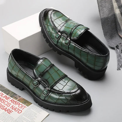 Side view of women's Milano platform loafers, highlighting the comfortable elevated sole and stylish profile.