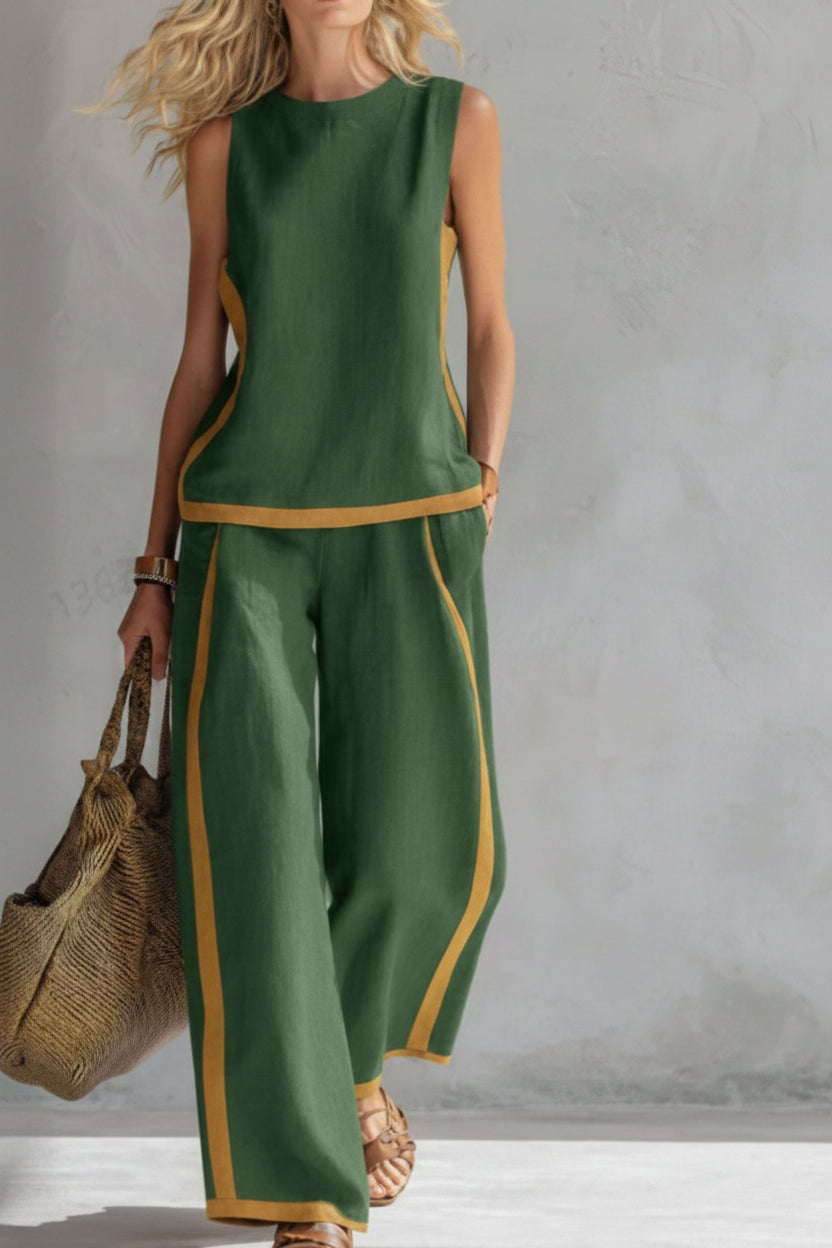 Modern women's minimalist casual set, a practical and fashionable two-piece outfit for commuting and everyday comfort.