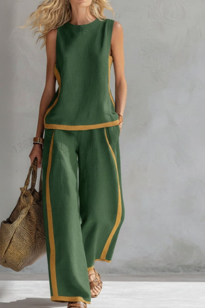 Modern women's minimalist casual set, a practical and fashionable two-piece outfit for commuting and everyday comfort.