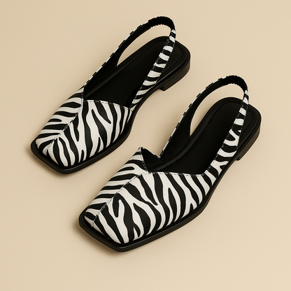 Versatile women's square toe flats, perfect casual slip-ons for stylish summer comfort.