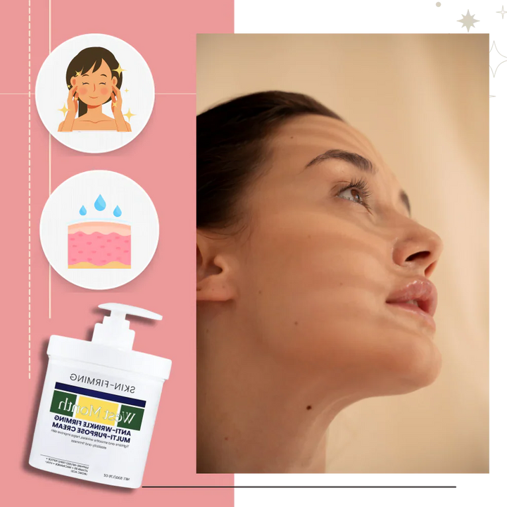 Natural firming cream for women's face & body. Hydrates, reduces wrinkles, and improves skin elasticity with peptides.