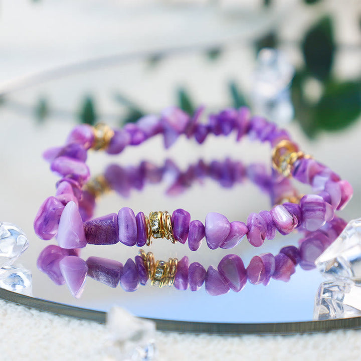 Elegant women's gemstone bracelet, natural crystal healing.
