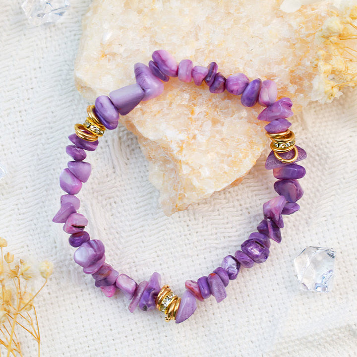 Spiritual natural stone bracelet for women, healing crystal beads.