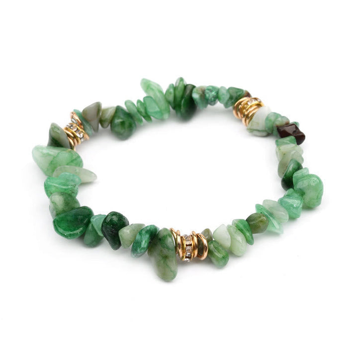 Healing crystal gemstone bracelet for women, natural stone beads.