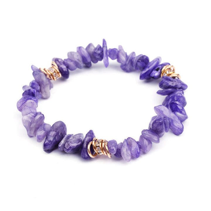 Women's natural stone jewelry, crystal beaded bracelet, spiritual elegance.