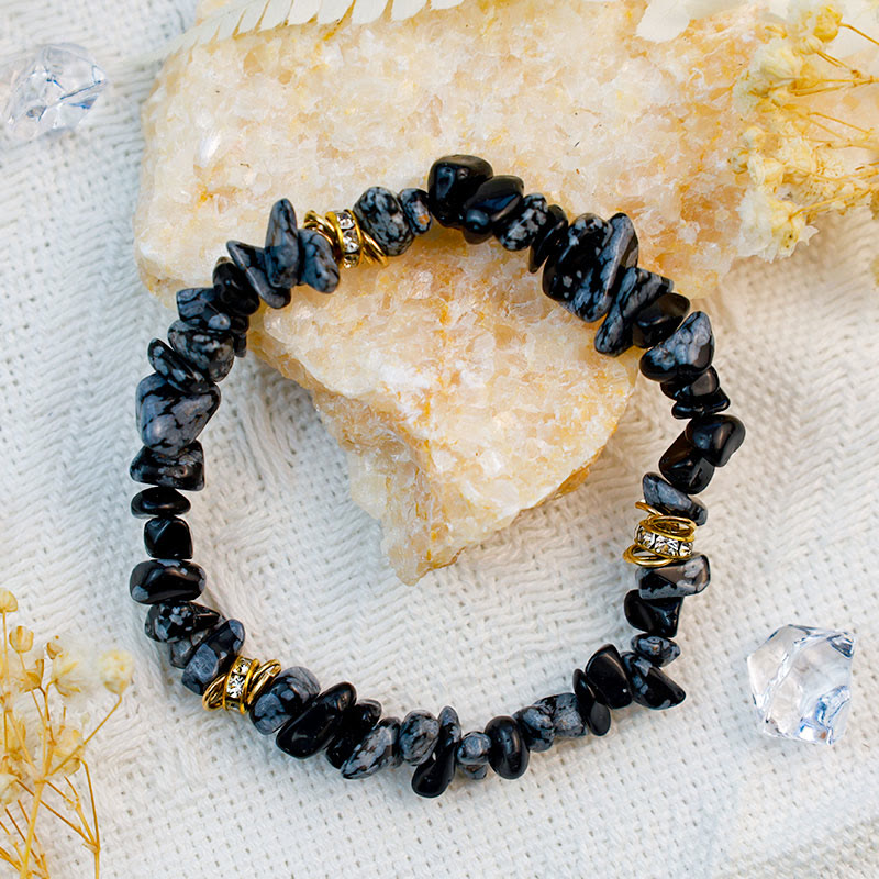 Genuine gemstone bracelet for women, natural healing crystal beads.