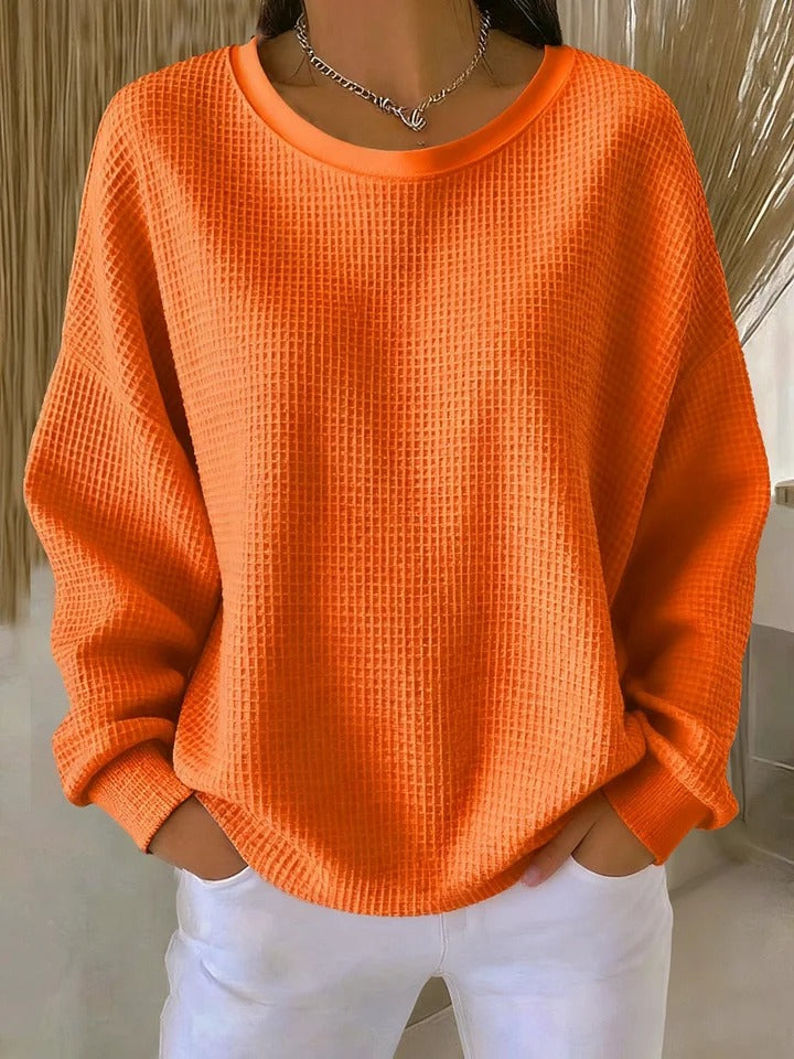 Women's classic long-sleeve sweater, a comfortable & versatile pullover, great for layering casual or smart casual looks.