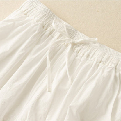 Black Nova embroidered women's casual shorts. Versatile drawstring shorts for everyday summer wear.