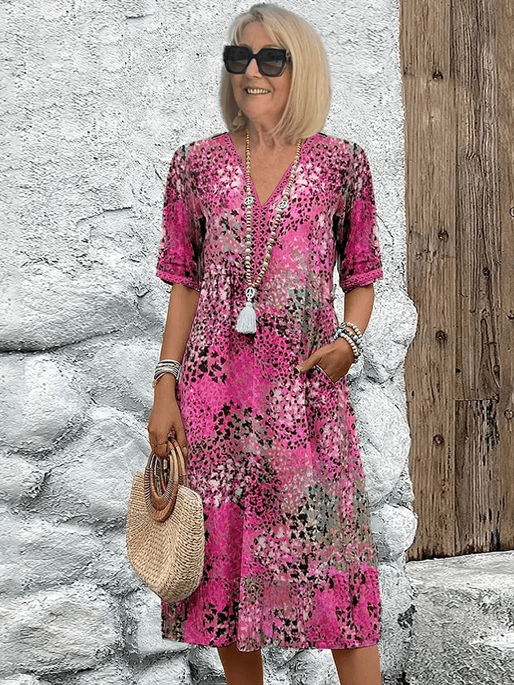 Versatile women's flowy summer maxi dress, perfect for beach days, casual outings, or vacation wear.