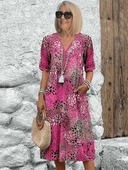 Versatile women's flowy summer maxi dress, perfect for beach days, casual outings, or vacation wear.