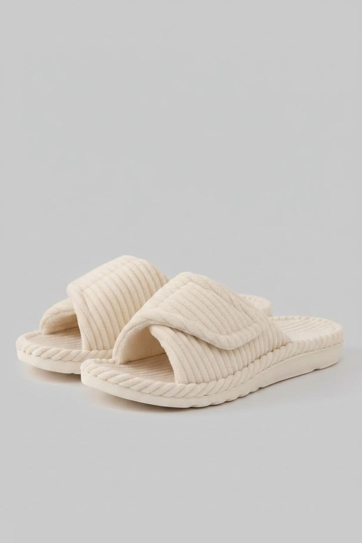 Stylish women's slip-on wedge sandals with arch support, perfect for summer, beach, or loungewear.
