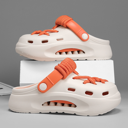 Storm Black Women's Orbit Laced Clogs, designed for comfort, breathability, and water use.
