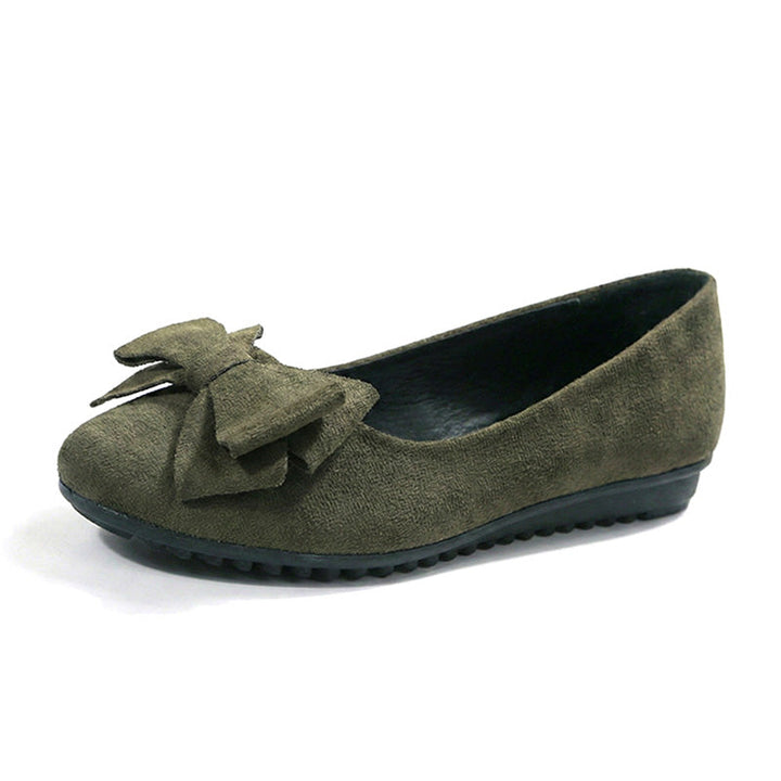 Women's orthopaedic wide fit ballet flats in black, offering all-day comfort and foot support.