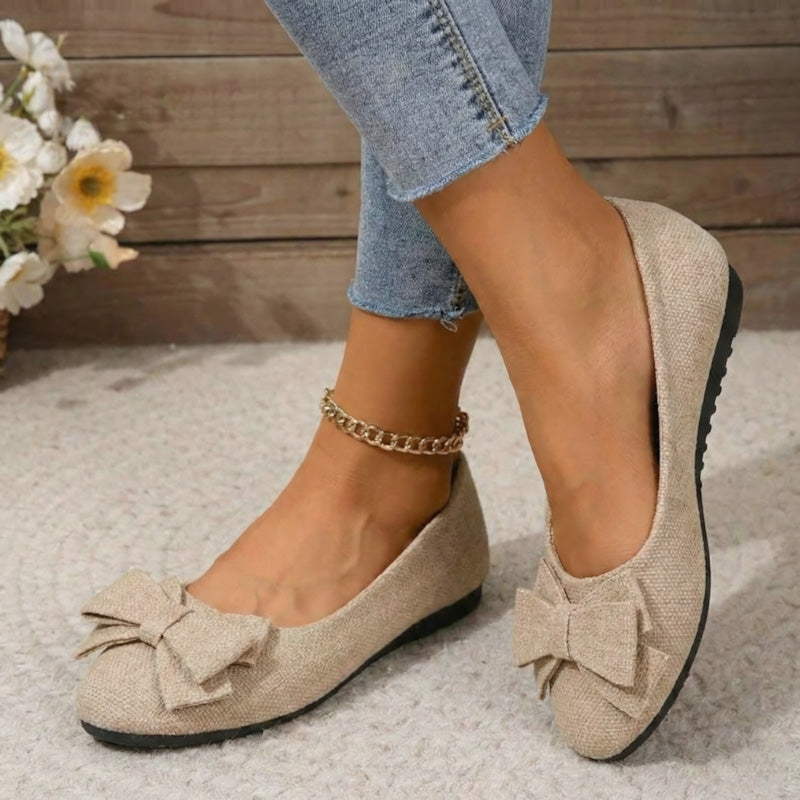 Women's orthopaedic wide fit ballet flats in navy, combining style with exceptional comfort.