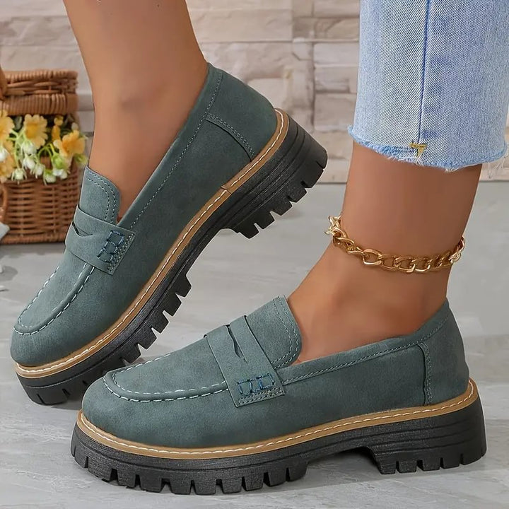 Padded orthopaedic comfort loafers for women, ensuring a wide toe box and superior foot health.