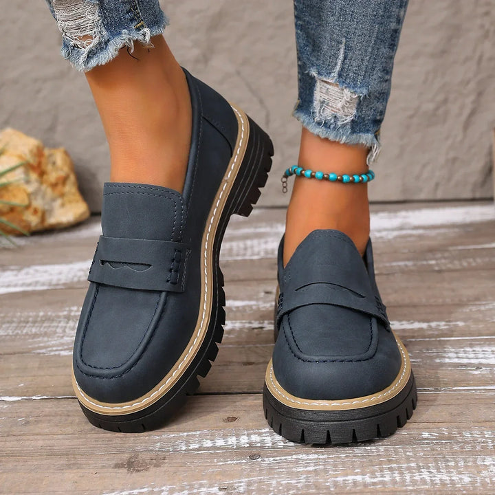 Stylish women's orthopaedic comfort loafers with a generous wide toe box for happy feet.