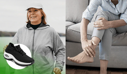 Premium women's orthopedic air cushion shoes, designed for walking comfort & pain relief.