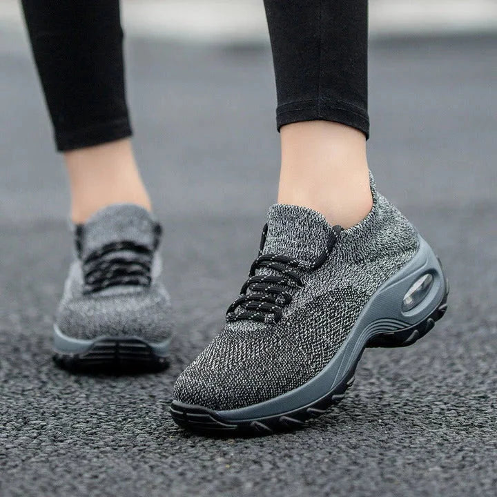 Anti-slip women's orthopedic air cushion shoes, stable & comfortable for pain relief.