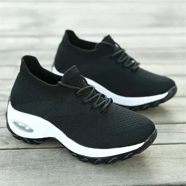 Supportive women's orthopedic air cushion shoes for daily wear, comfort, & pain relief.