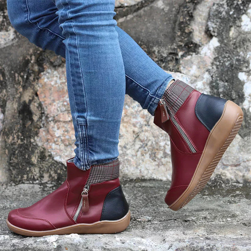 Women's orthopedic ankle boots with arch support for all-day comfort and stability.