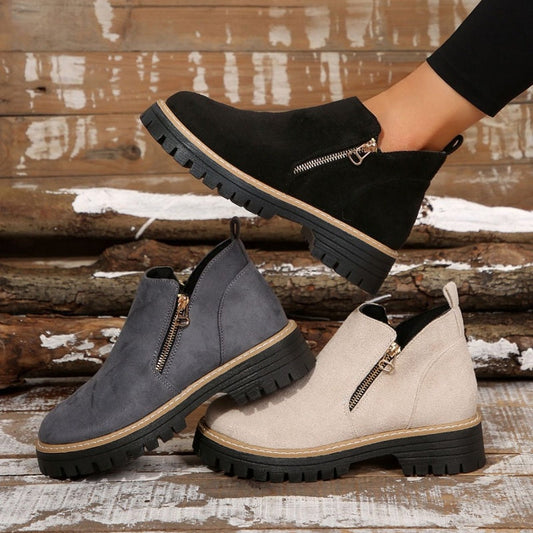 Women's orthopedic boots for all-day comfort & support, side view.