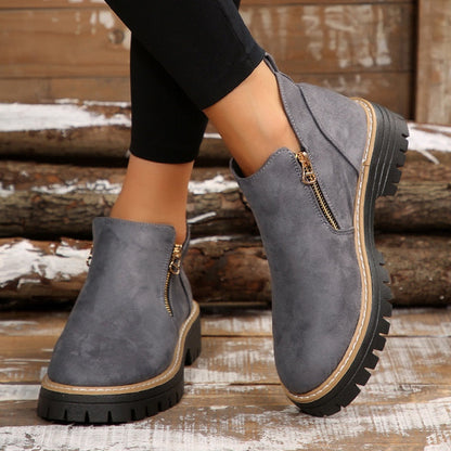 Stylish women's orthopedic boots with arch support for comfortable walking.