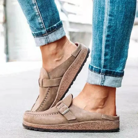 Women's orthopedic buckle slipper sandals, ideal for all-day comfort & support.
