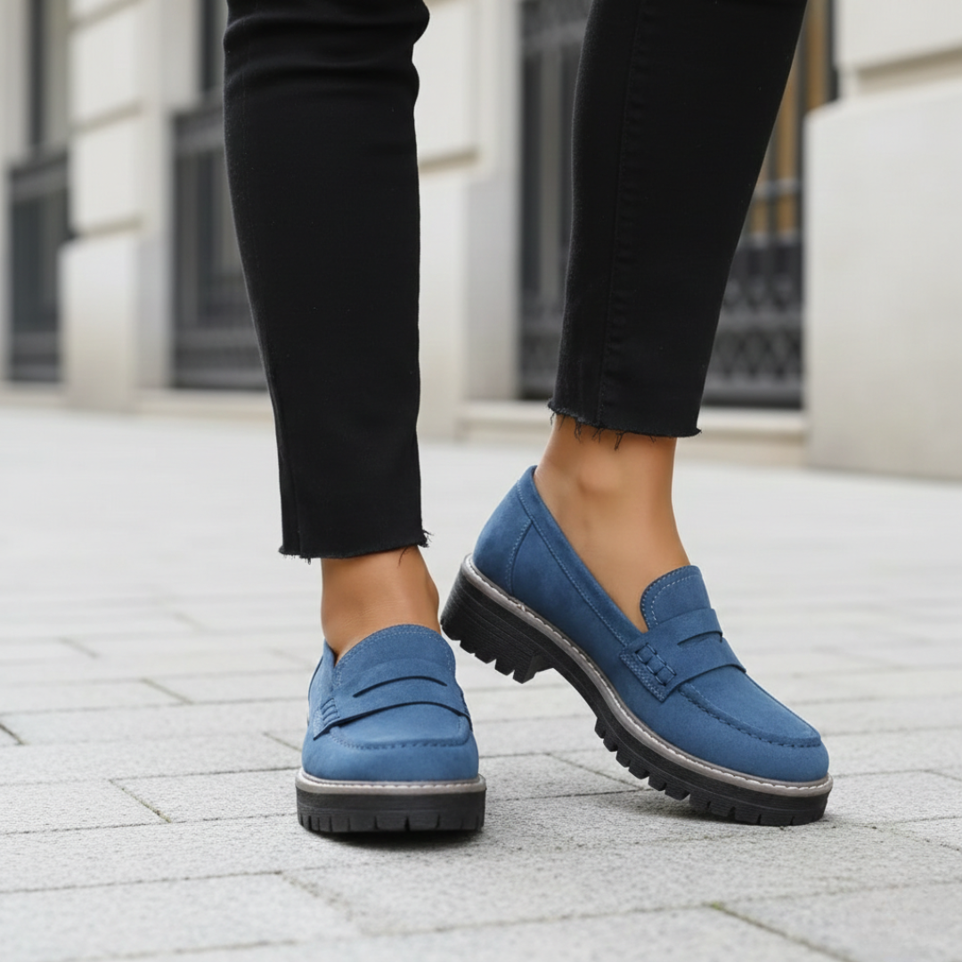 Women's orthopedic chunky sole loafers, ideal for all-day comfort and support.