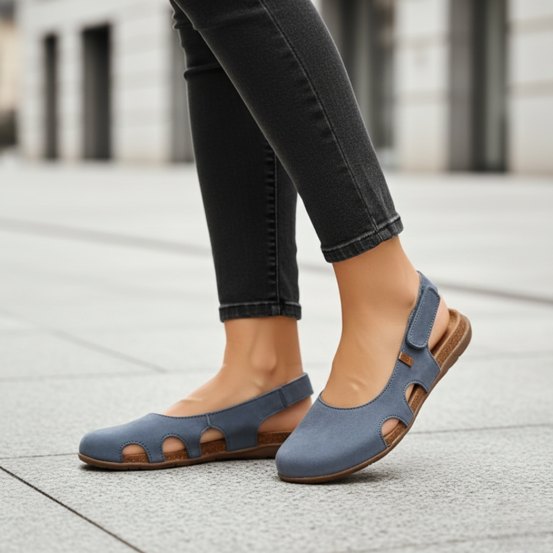 Orthopedic women's sandals: closed-toe slingback design, superior arch support for ultimate comfort.