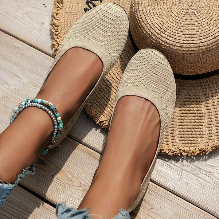 Women's orthopedic comfort ballet flats, ideal for everyday casual wear & foot support.