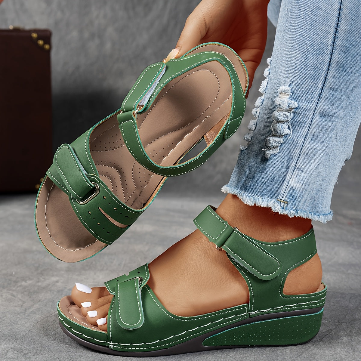 Lightweight women's orthopedic sandals, offering arch support & flexible comfort.