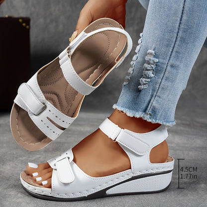 Slip-resistant women's orthopedic comfort flex sandals with adjustable straps & arch support.
