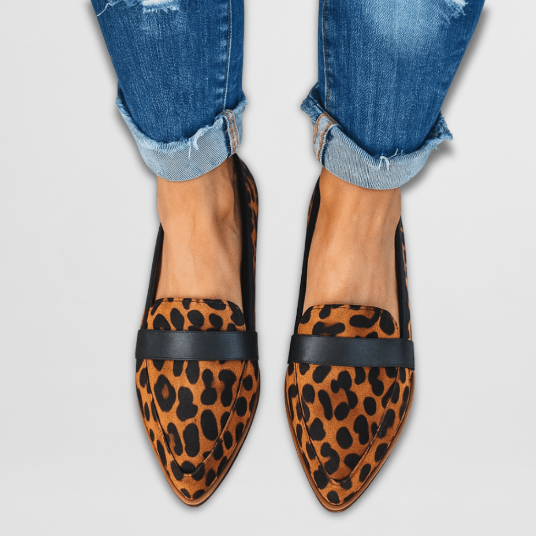 Women's soft comfort loafers, orthopedic support. Lightweight, breathable slip-on walking shoes with round toe.