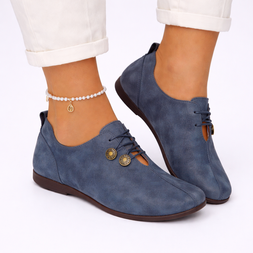 Women's orthopedic comfort loafers with arch support & soft sole, ideal for all-day wear & walking.