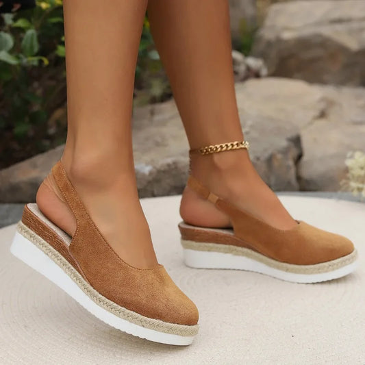 Women's orthopedic comfort sandals with arch support, ideal for walking & summer. Cushioned slip-on design.