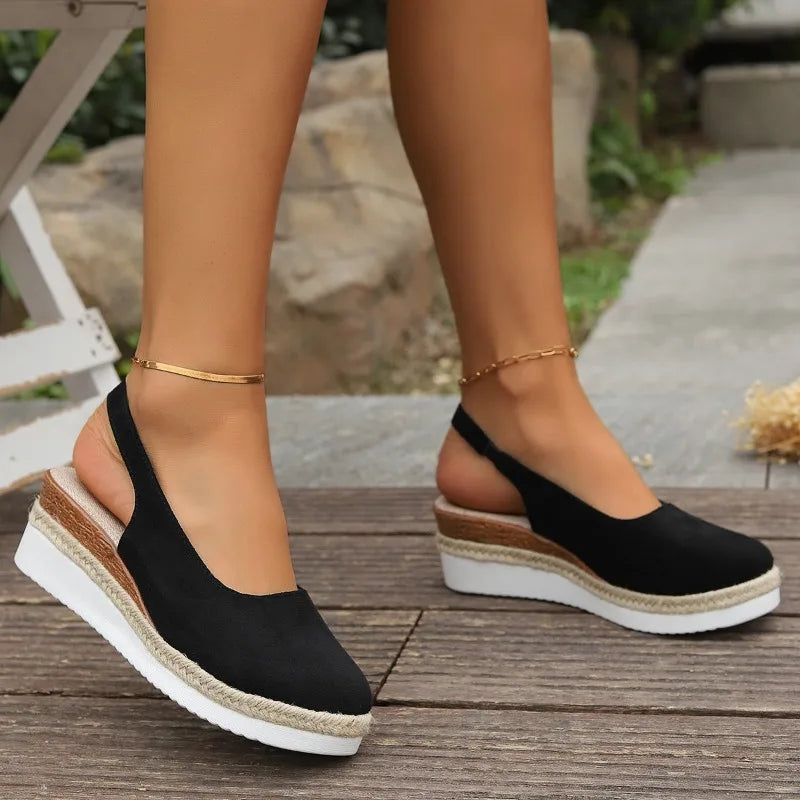 Versatile women's orthopedic summer sandals, offering cushioned comfort, arch support & easy slip-on style.