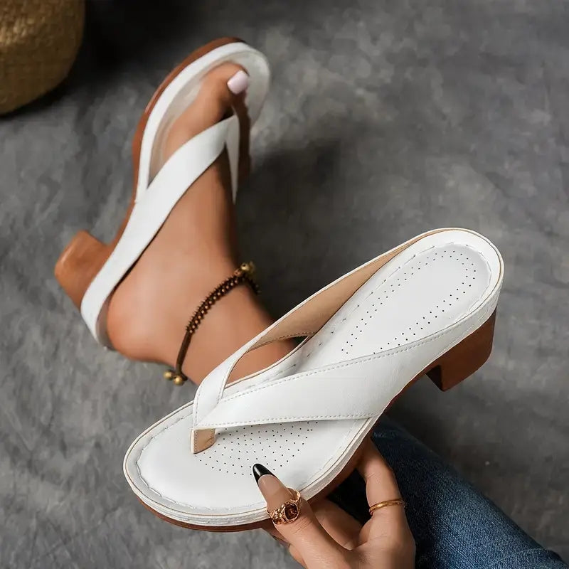 Slip-on women's casual sandals, cushioned with arch support. Ideal comfort footwear for summer style & walking.