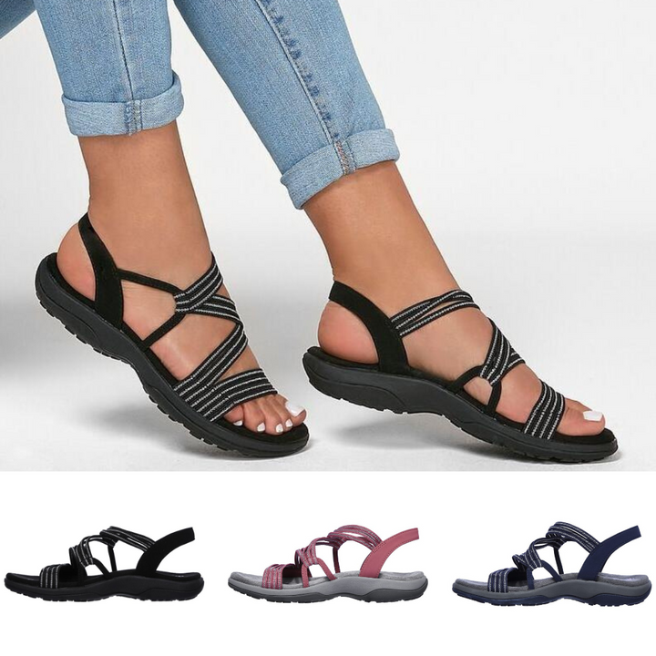 Women's orthopedic comfort strap sandals with arch support for everyday wear & foot pain relief.