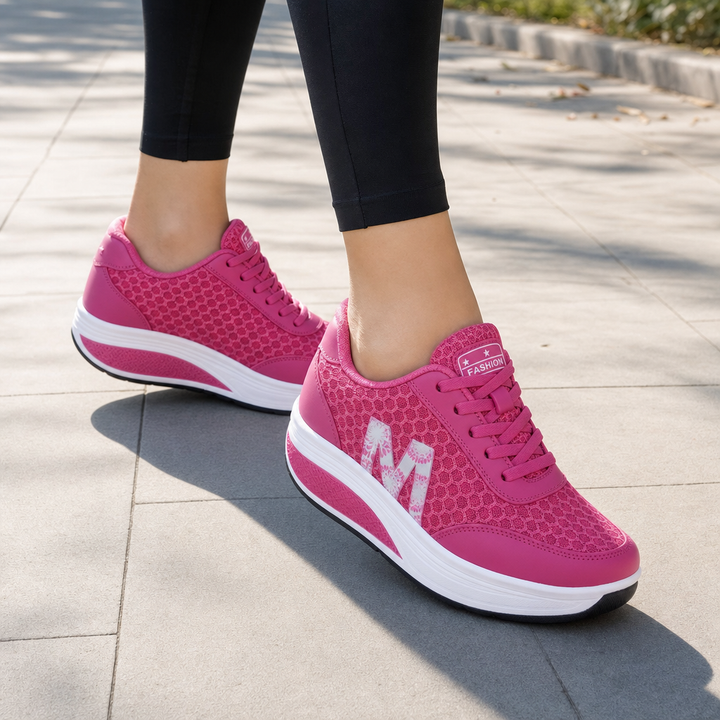 Comfortable women's walking shoes. Orthopedic sneakers with arch & posture support for daily wear.