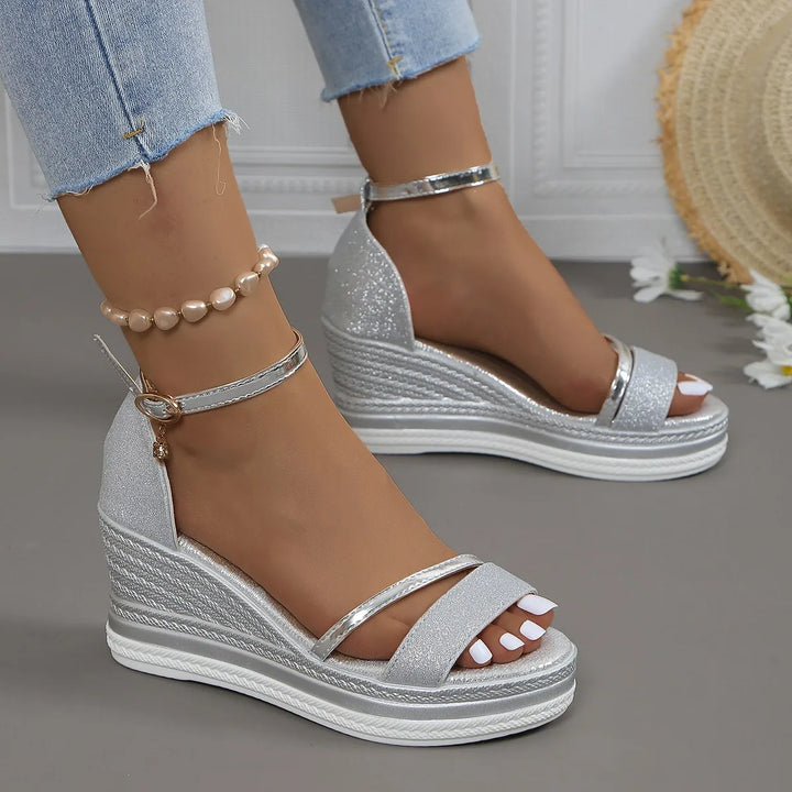 Stylish women's slip-on summer sandals with orthopedic cushioning and supportive arch design.