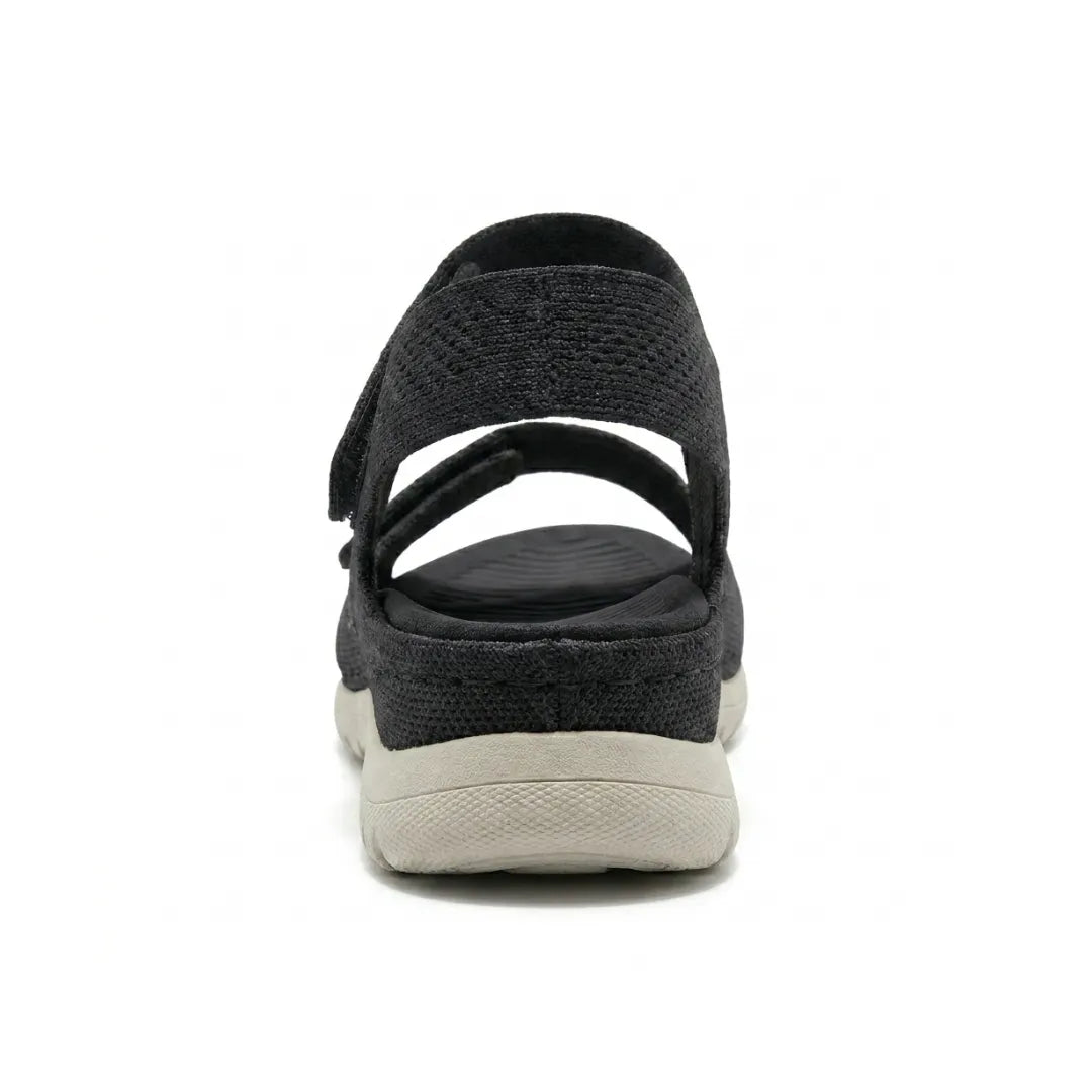 Durable women's orthopedic sandals with adjustable hook-and-loop straps & cushioned arch support.