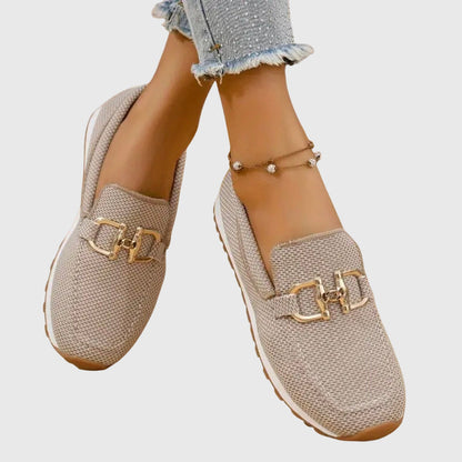 Comfortable women's orthopedic slip-on loafers. Stylish everyday sneakers for pain relief.